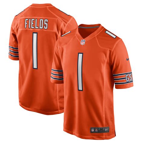 Chicago Bears Nike Alternate Game Jersey - Orange - Justin Fields ...