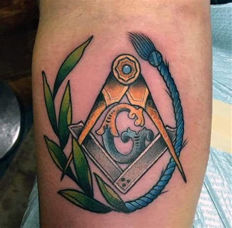 90 Masonic Tattoos For Men - Freemasonry Ink Designs