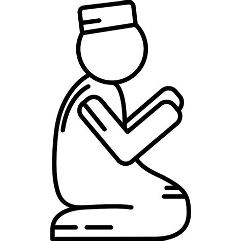 Muslim Man Praying Vector SVG Icon - SVG Repo