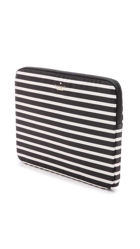 Kate Spade Fairmont Stripe 13" Laptop Sleeve in Black - Lyst