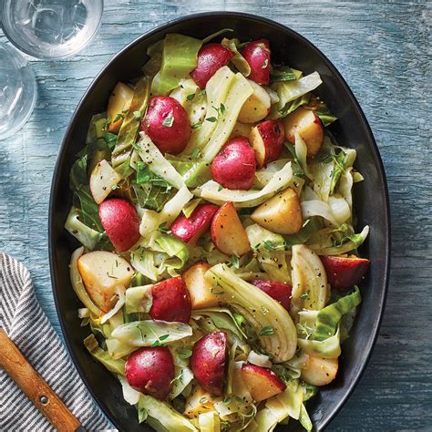 Slow-Cooker Braised Potatoes and Green Cabbage Recipe | EatingWell