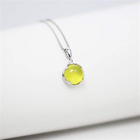 Prehnite Pendant Necklace in Silver Gemstone Jewelry Accessories Women – igemstonejewelry