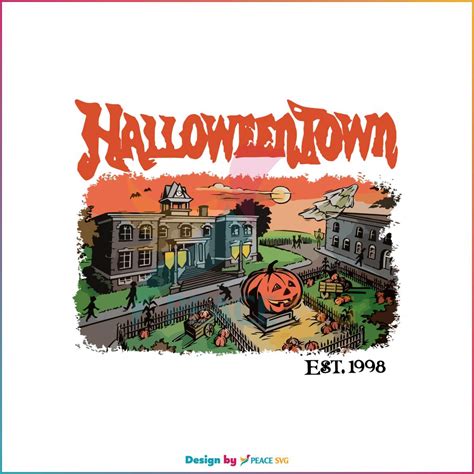 Vintage Halloween Town Est 1998 SVG Graphic Design File » PeaceSVG