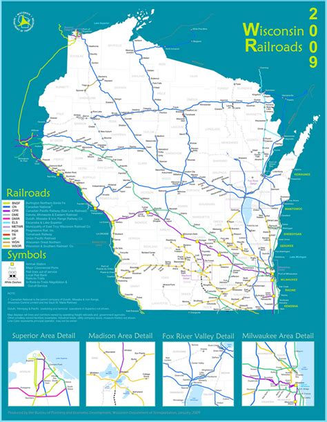 Wisconsin Railroads 2009 | Map showing the routes of railroa… | Flickr