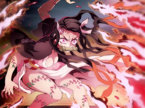 Angry Nezuko Kamado Anime Demon Slayer: Kimetsu no Yaiba Nezuko Kamado Wallpaper | Anime demon ...