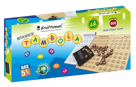 Portable Wooden Tambola Board Game with 600 Tickets