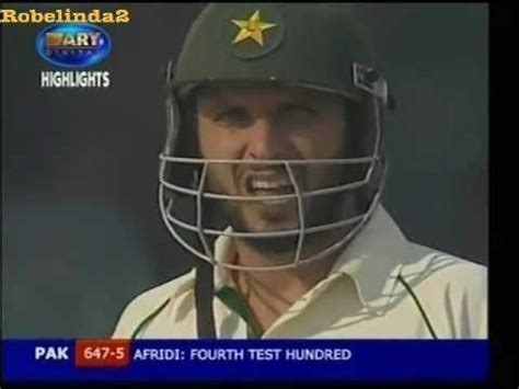 Shahid Afridi 103 vs India 7 SIXES! 1st test 2006 - YouTube