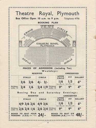 Theatre Royal seating plan and admission prices | Theatre Ro… | Flickr