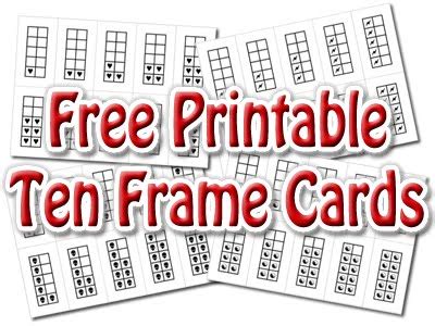 Spinner's End Primary (at The Linton Academy): Printable Ten Frame Cards