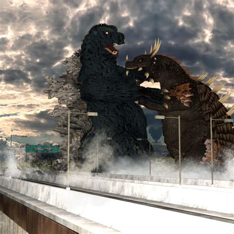 Godzilla VS Anguirus | CGTrader