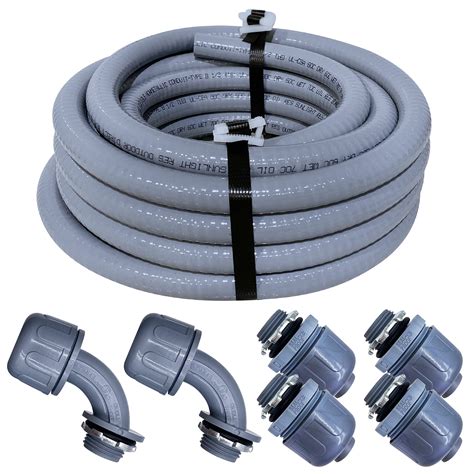 Buy Sealproof 1/2-Inch Non-Metallic Liquid-Tight Conduit and Connector Kit, 25 Foot Made in USA ...