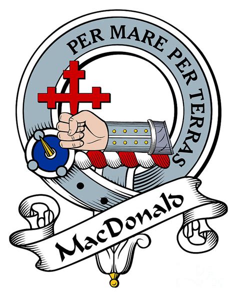 MacDonald of Sleat Clan Badge Digital Art by Heraldry