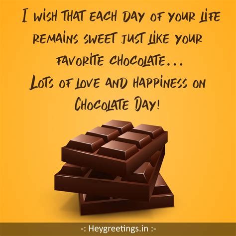 Happy Chocolate Day/Chocolate Day quotes - Hey Greetings