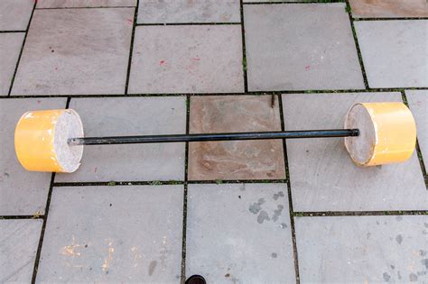 HOW TO MAKE A CEMENT BARBELL (DIY home gym equipment) - If Only April