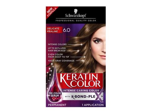 Schwarzkopf Keratin Color Intense Caring Color, 6.0 Delicate Praline Ingredients and Reviews