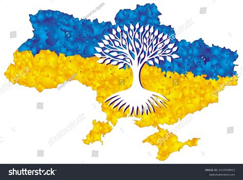 Outline Map Ukraine Colors Ukrainian Flag Stock Illustration 2137428913 | Shutterstock