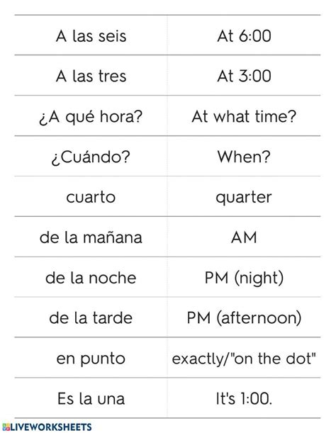 Spanish Vocabulary - Lesson 2 worksheet | Live Worksheets - Worksheets Library