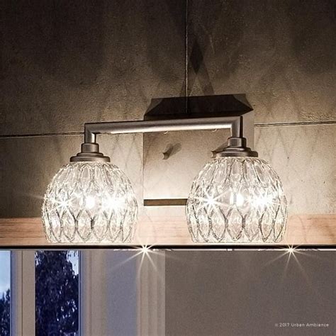 Shop Luxury Crystal Bathroom Vanity Light, 6.25"H x 12.5"W, with ...