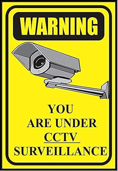 Warning You are Under CCTV Surveillance Sticker (Pack of 4) (23cm x 16cm Sticker) : Amazon.in ...