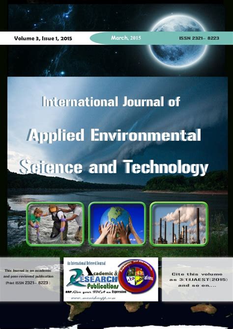 International Journal of Applied Environmental Science and Technology…