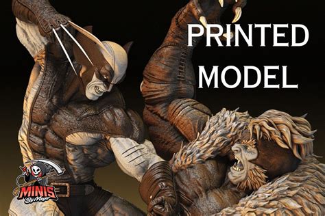 Fan Art Wolverine Vs Sabertooth 3D Printed Model. - Etsy