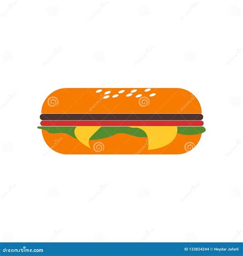 Sandwich Icon Vector Sign and Symbol Isolated on White Background, Sandwich Logo Concept Stock ...