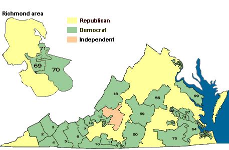 Map Of Virginia House Of Delegates Districts | Draw A Topographic Map