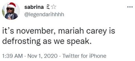 it’s november, mariah carey is defrosting as we speak. | Mariah Carey Defrosting | Know Your Meme