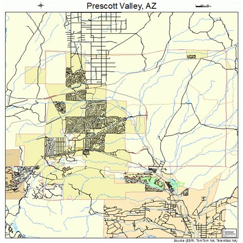 Prescott Valley Arizona Street Map 0457450