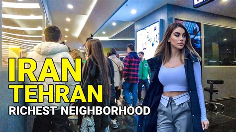 IRAN 2023 - Nightlife In The Luxury Neighborhood of Tehran Walking Vlog ایران - Drones