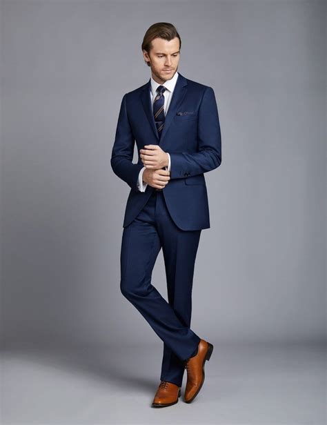 Men's Royal Blue Twill Slim Fit Suit in 2021 | Blue suit men, Slim fit ...