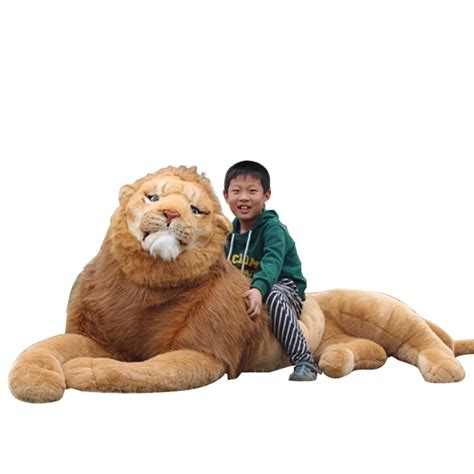 Dorimytrader Jumbo Domineering Lifelike Animal Lion Plush Toy Large ...