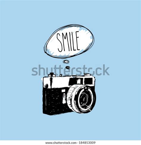 Vintage Photo Camera Says Smile Vector Stock Vector (Royalty Free ...