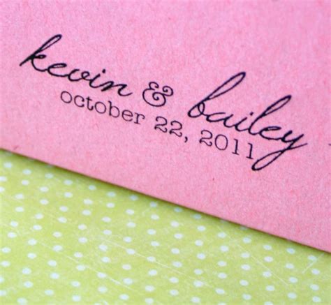 Self Inking Wedding Stamp Names Personalized Return | Etsy