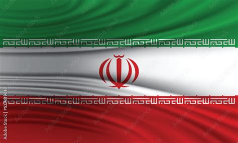 Vector flag of Iran. Accurate dimensions and official colors. Symbol of ...