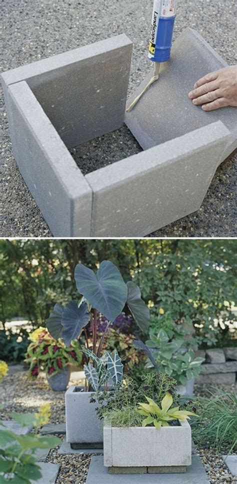 Easy way to make concrete planters | Concrete garden, Stone planters ...