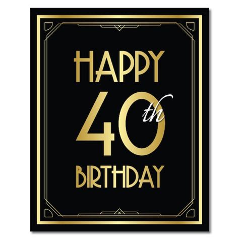 Happy 40th Birthday Cake Topper, 40 Years Happy Birthday Cake Topper, 40 Anniversary Cake Topper ...