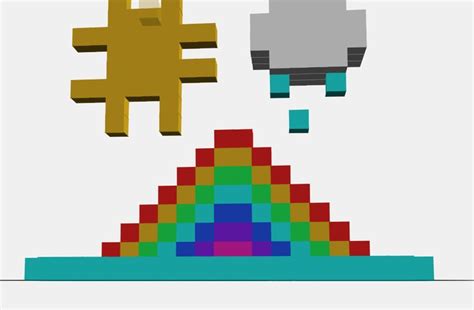 My creation of a rainbow on voxels. Mr. Doob is the best | Rainbow, Creation, Logos