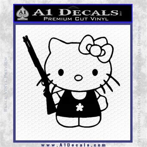 Hello Kitty Shot Gun Decal Sticker Shotgun » A1 Decals