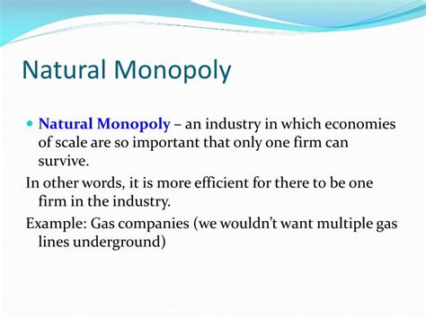 PPT - Natural Monopoly PowerPoint Presentation, free download - ID:6788971