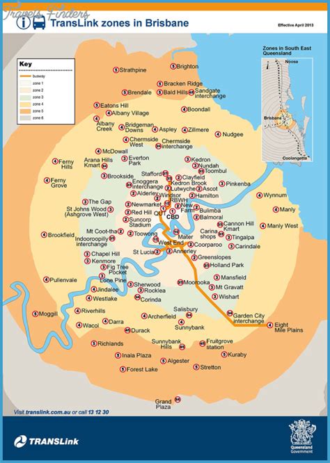 Brisbane Metro Map - TravelsFinders.Com