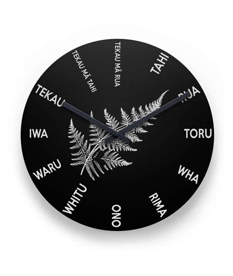 Maori Language With Silver Fern New Zealand 11" Round Wall Clock TH7 | 1sttheworld.com - Love ...