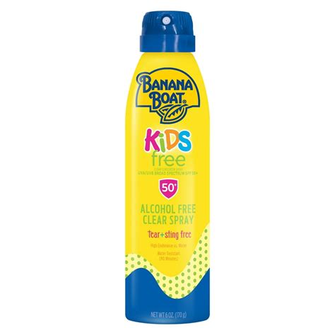 Banana Boat Kids Free Clear Sunscreen Spray SPF 50+, 6 oz - Walmart.com - Walmart.com