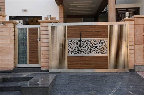 Main Gate Design: modern Houses by RAVI - NUPUR ARCHITECTS | House gate ...