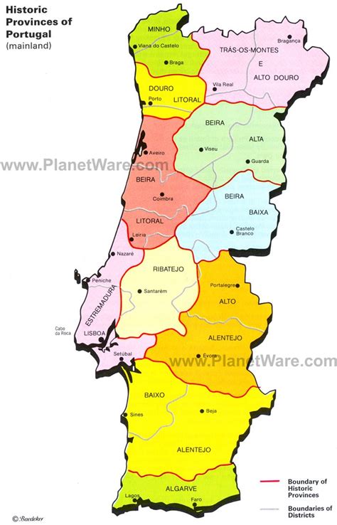 Map of Historic Provinces of Portugal | PlanetWare