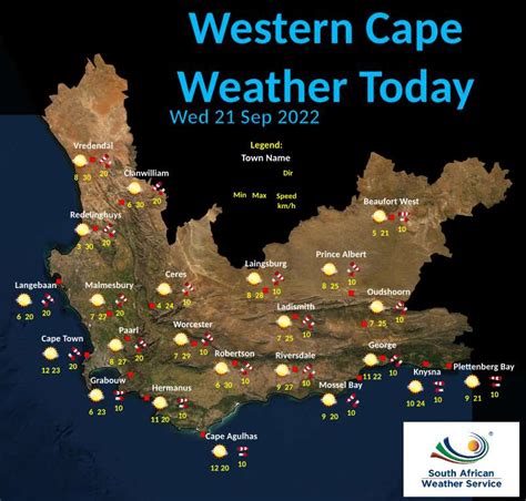 SA Weather Service on Twitter: "Western Cape Today 's Weather overview: 21.9.2022"