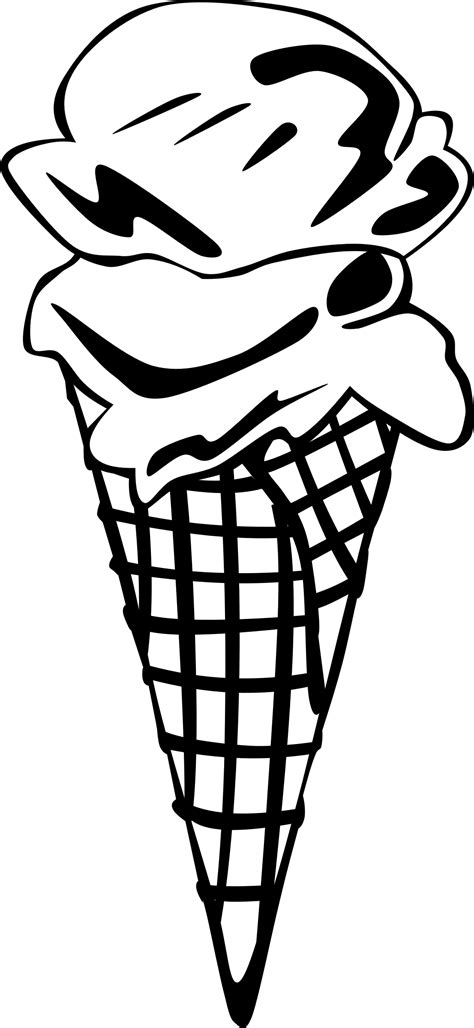 Clipart - Fast Food, Desserts, Ice Cream Cones, Waffle, Double