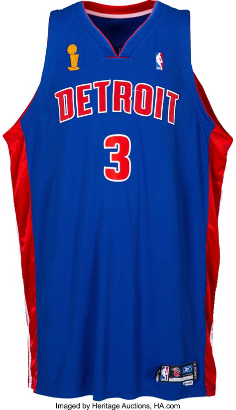 2004-05 Ben Wallace NBA Finals Game Worn Detroit Pistons Jersey - | Lot #50815 | Heritage Auctions