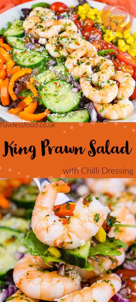 King Prawn Salad with Homemade Salad Dressing | Recipe | Prawn salad ...