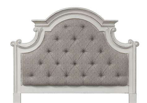 Magnolia Manor King Size Upholstered Bed - White | Home Furniture Plus ...